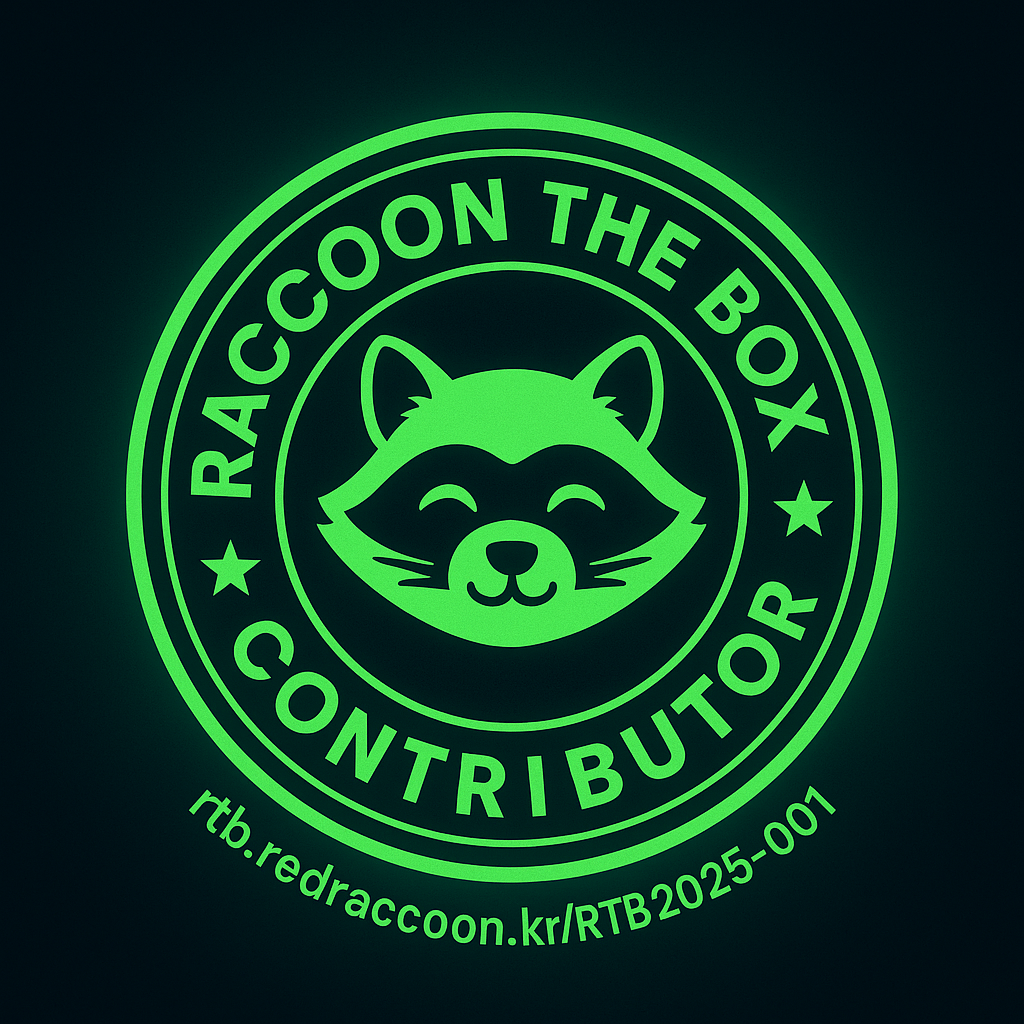 Raccoon The Box Contributor Badge — RTB-2025-001